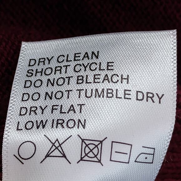 Per Se by Carlisle Fine Knit Top Size XS Burgundy Turtleneck Short Wide Sleeves - Picture 8 of 8